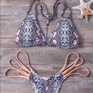 Snake print bikini